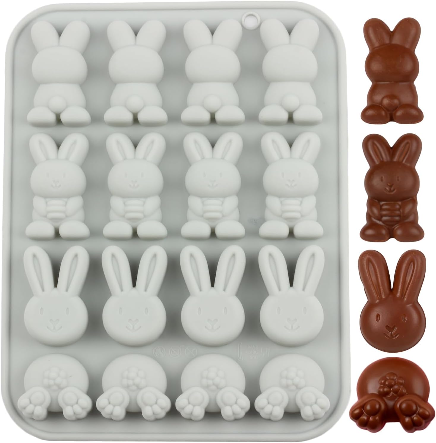 Bunny Cake Mold - Силиконовая форма на 16 ячеек для